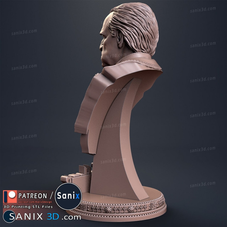 مجسمه پدر خوانده مارلون براندو نیم تنه تم3 فیگور رزینی شاهکار پیکسل3دی دال