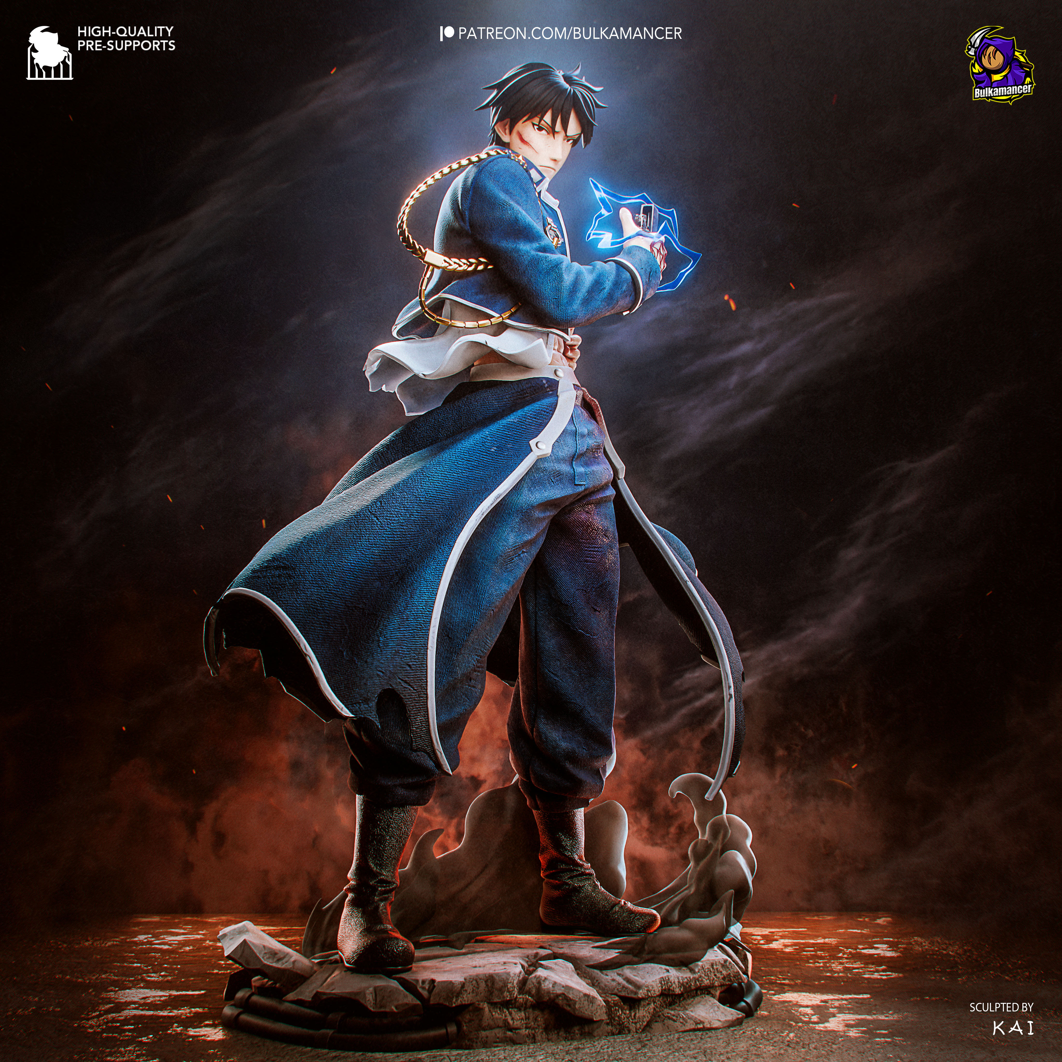 مجسمه روی موستانگ تم1 فیگور رزینی شاهکار ca3d دال