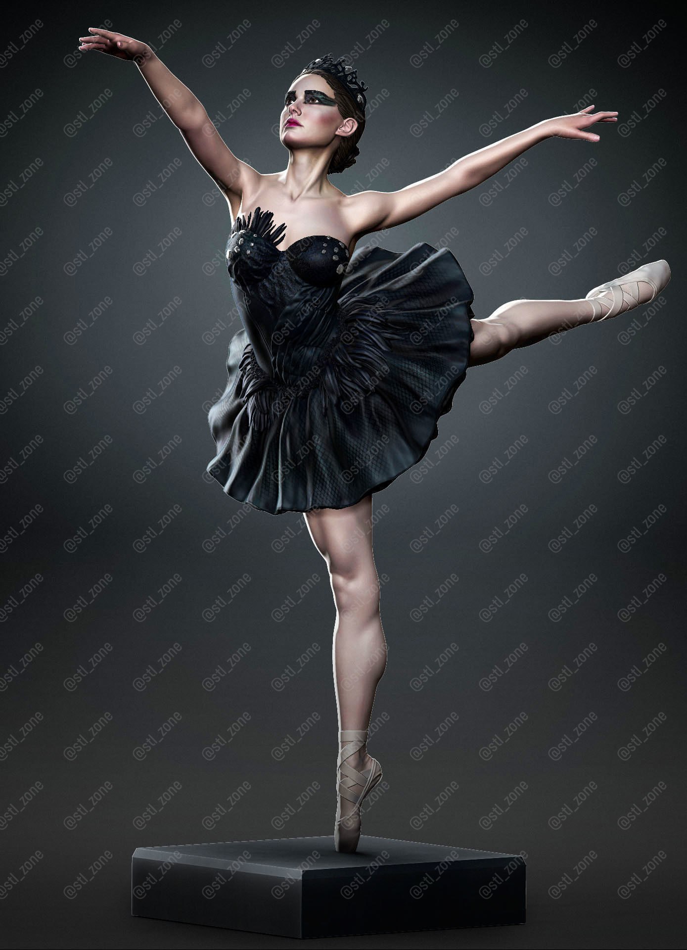 مجسمه قوی سیاه فیگور رزینی شاهکار کوتون دال